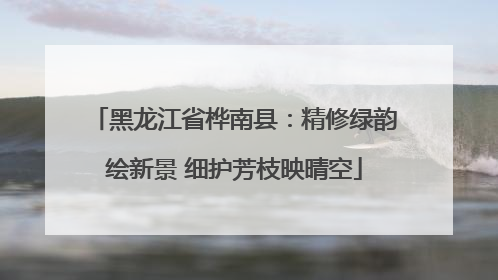 黑龙江省桦南县：精修绿韵绘新景 细护芳枝映晴空