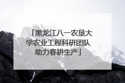 黑龙江八一农垦大学农业工程科研团队助力春耕生产