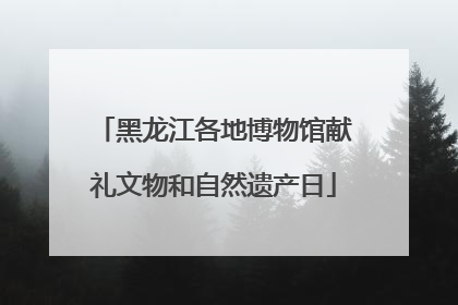 黑龙江各地博物馆献礼文物和自然遗产日
