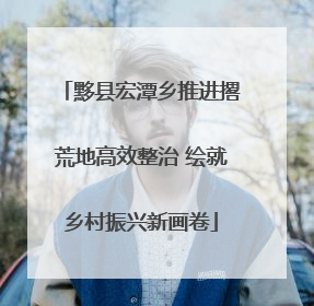 黟县宏潭乡推进撂荒地高效整治 绘就乡村振兴新画卷