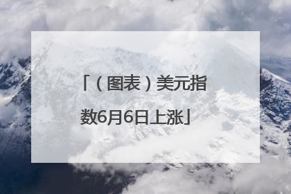 （图表）美元指数6月6日上涨