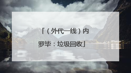 （外代一线）内罗毕：垃圾回收