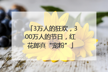 3万人的狂欢，300万人的节日，红花郎真“宠粉”