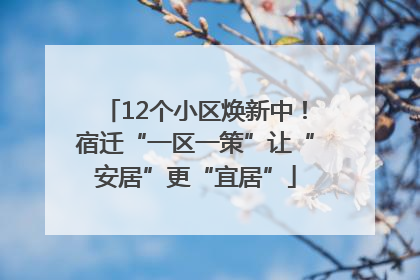 12个小区焕新中！宿迁“一区一策”让“安居”更“宜居”