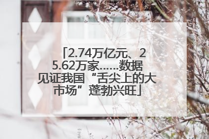 2.74万亿元、25.62万家……数据见证我国“舌尖上的大市场”蓬勃兴旺