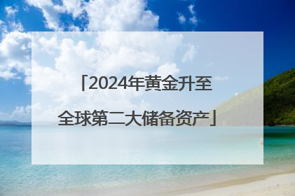 2024年黄金升至全球第二大储备资产