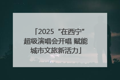 2025“在西宁”超级演唱会开唱 赋能城市文旅新活力