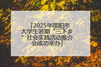 2025年邵阳市大学生暑期“三下乡”社会实践活动推介会成功举办