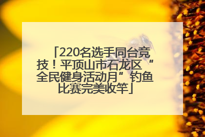 220名选手同台竞技！平顶山市石龙区“全民健身活动月”钓鱼比赛完美收竿