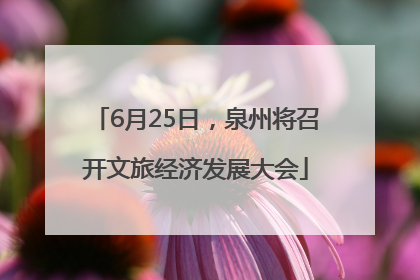 6月25日，泉州将召开文旅经济发展大会