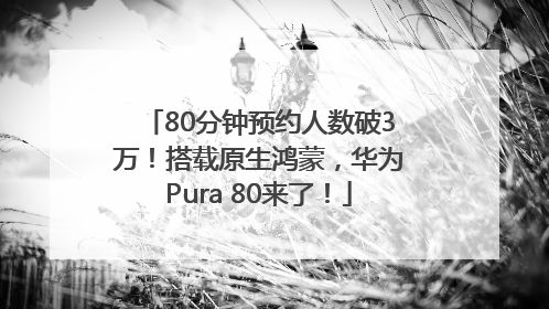80分钟预约人数破3万！搭载原生鸿蒙，华为Pura 80来了！