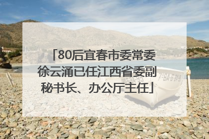80后宜春市委常委徐云涌已任江西省委副秘书长、办公厅主任